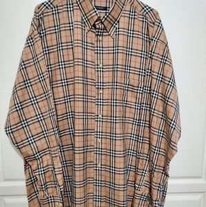 Burberry classic plaid men's l/s woven shirt sz XL